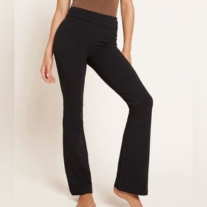 NWT Boody High Waisted Flare Pants Leggings Bamboo Organic Black Small